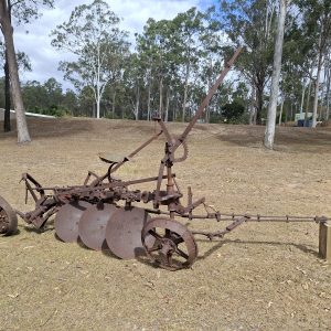 Vintage Antique Sunshine 3 Furrow horse Drawn Disc Plough